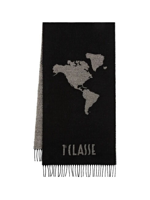GEO PIENO Scarf with fringes Black - Scarves