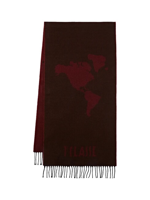 GEO FILETTO Scarf with fringes dark - Scarves