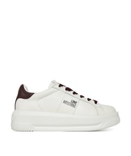 LOVE MOSCHINO ECLIPSE50 Leather sneakers white/burgundy - Women&rsquo;s shoes - 2