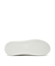LOVE MOSCHINO ECLIPSE50 Leather sneakers white/burgundy - Women&rsquo;s shoes - 5