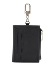 GUESS SAFFIANO Card holder with key ring BLACK - Women’s Wallets - 3
