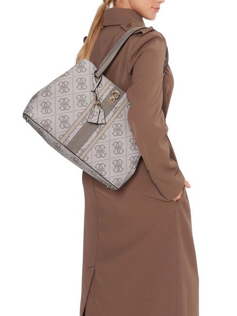 ERENIA Shoulder bag dark taupe logo - Women’s Bags