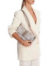 GUESS ERENIA Convertible shoulder bag dark taupe logo - Women&rsquo;s Bags - 5