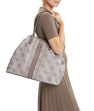 GUESS ERENIA Shopper with clutch dark taupe logo - Women’s Bags - 5