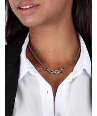 MORELLATO BAGLIORI 4 hearts choker necklace STEEL - Necklaces - 3