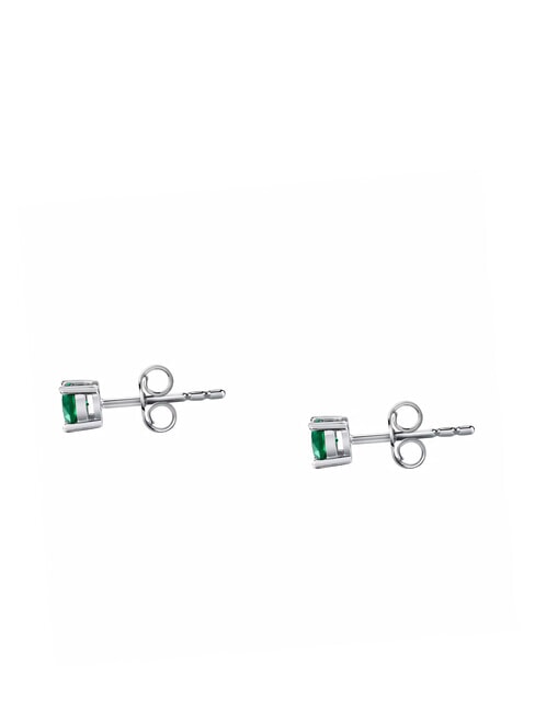TESORI  Silver earrings green - Earrings