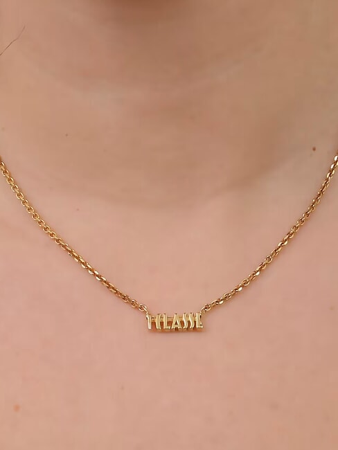MONTENAPO Silver necklace with logo gold - Necklaces