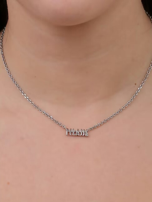 MONTENAPO Silver necklace with logo steel - Necklaces