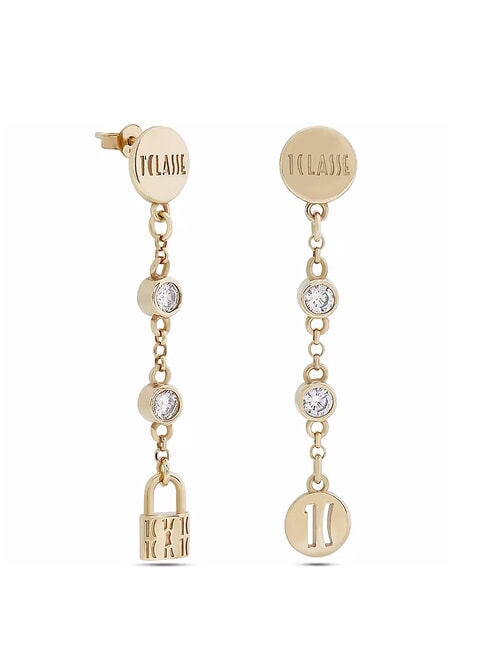 RAMBLA Long silver earrings gold - Earrings