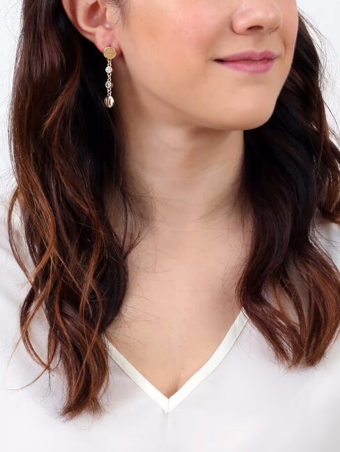 RAMBLA Long silver earrings gold - Earrings