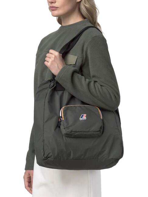 LE VRAI 4.0 VICTORINE Foldable shoulder shopping bag green blackish - Women’s Bags