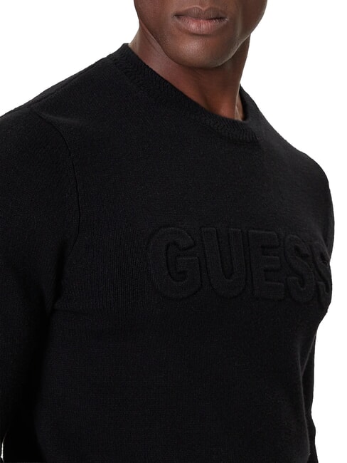 3D LOGO Crew neck sweater jetbla - Men's Sweaters