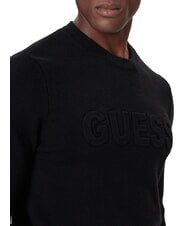 GUESS 3D LOGO Crew neck sweater jetbla - Men's Sweaters - 3