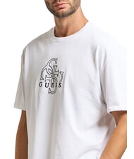 GUESS BASIC Cotton T-Shirt purwhite - T-shirt - 3