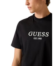 GUESS EMBROIDERY Cotton T-Shirt jetbla - T-shirt - 3