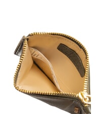 BIASIA EDA Flat leather card holder with zip moss - Women’s Wallets - 3