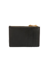BIASIA EDA Flat leather card holder with zip black - Women’s Wallets - 2