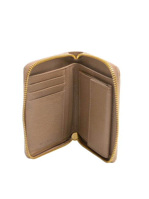 EDA Medium zip-around leather wallet taupe - Women’s Wallets