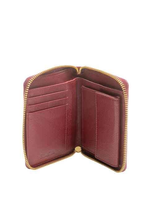 EDA Medium zip-around leather wallet Burgundy - Women’s Wallets