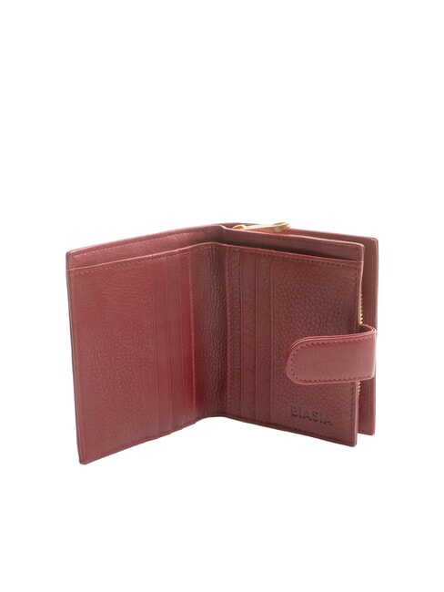 EDA Compact leather wallet Burgundy - Women’s Wallets
