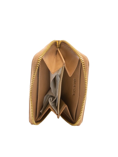 EDA Small zip-around leather wallet camel - Women’s Wallets