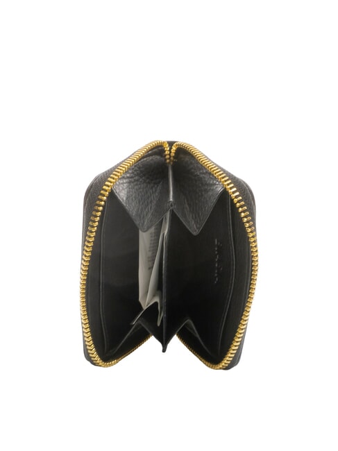 EDA Small zip-around leather wallet black - Women’s Wallets