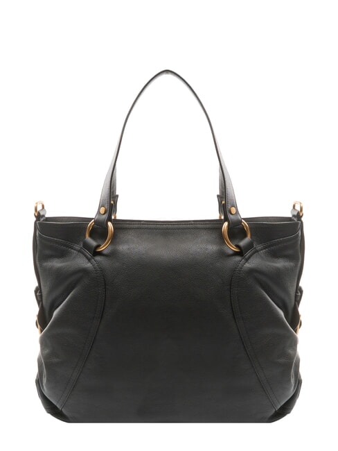 WEAVE Leather shopping bag with shoulder strap black - Women’s Bags