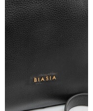 BIASIA WEAVE Leather shopping bag with shoulder strap black - Women’s Bags - 4