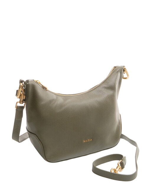 NOVEAU Leather shoulder bag with shoulder strap moss - Women’s Bags