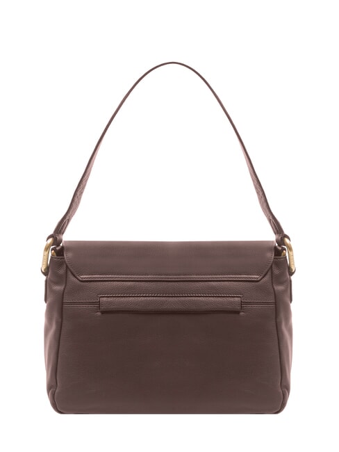 NOVEAU Leather shoulder bag with flap prune - Women&rsquo;s Bags
