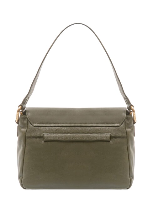 NOVEAU Leather shoulder bag with flap moss - Women’s Bags