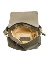 BIASIA NOVEAU Leather shoulder bag with flap moss - Women’s Bags - 5