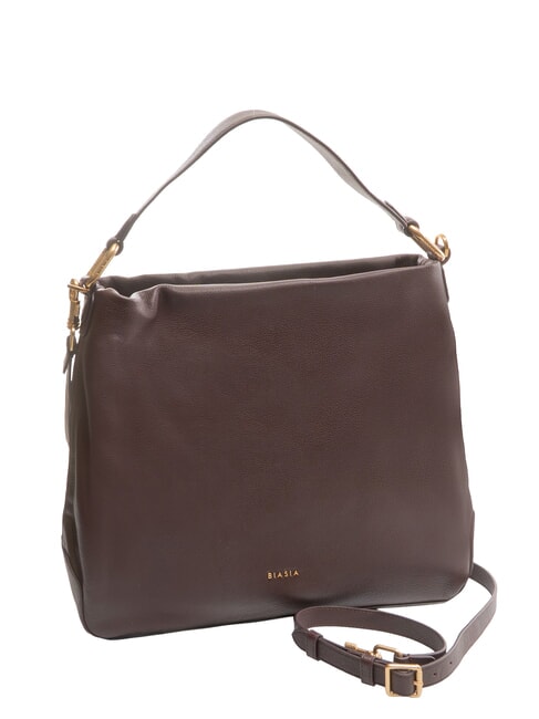 NOVEAU Leather satchel bag with shoulder strap prune - Women&rsquo;s Bags