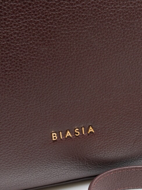 NOVEAU Leather satchel bag with shoulder strap prune - Women&rsquo;s Bags