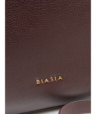 BIASIA NOVEAU Leather satchel bag with shoulder strap prune - Women&rsquo;s Bags - 4