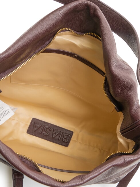 NOVEAU Leather satchel bag with shoulder strap prune - Women&rsquo;s Bags