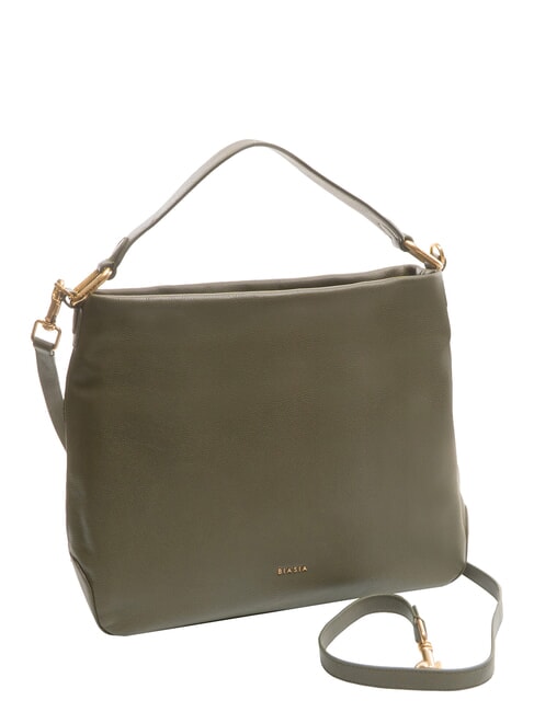 NOVEAU Leather satchel bag with shoulder strap moss - Women&rsquo;s Bags