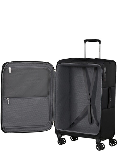 BASE BREEZE Large, expandable trolley BLACK - Semi-rigid Trolley Cases