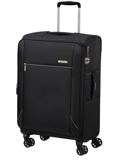 BASE BREEZE Large, expandable trolley BLACK - Semi-rigid Trolley Cases