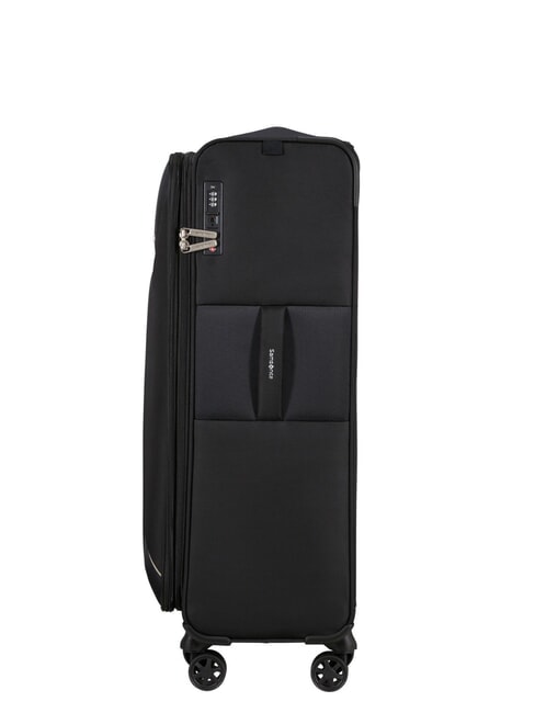 BASE BREEZE Large, expandable trolley BLACK - Semi-rigid Trolley Cases
