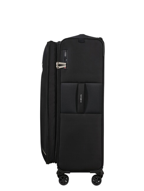 BASE BREEZE Large, expandable trolley BLACK - Semi-rigid Trolley Cases