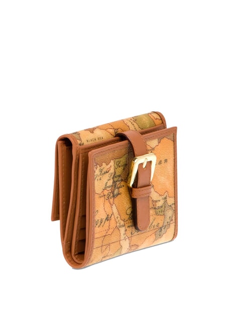 GEO CLASSIC Small wallet with buckle NATURAL - Women’s Wallets
