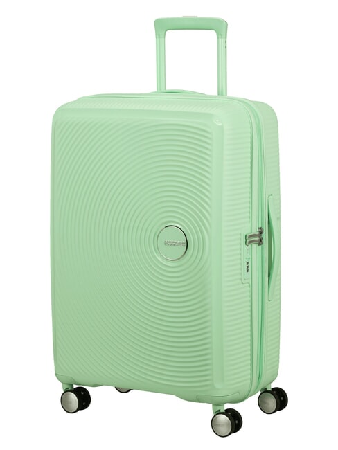 SOUNDBOX SPINNER Medium trolley, expandable pastel green - Rigid Trolley Cases
