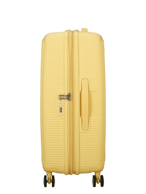 SOUNDBOX SPINNER Medium trolley, expandable pastel yellow - Rigid Trolley Cases