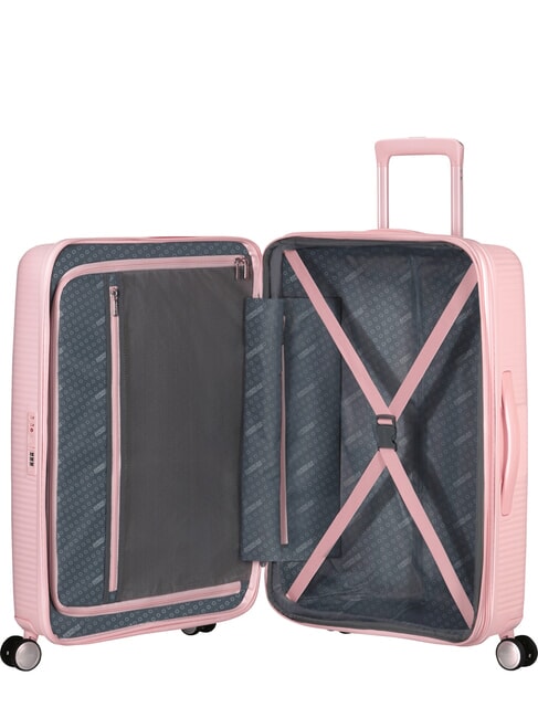 SOUNDBOX SPINNER Medium trolley, expandable pastel pink - Rigid Trolley Cases