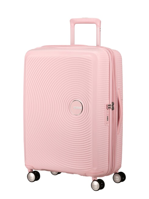 SOUNDBOX SPINNER Medium trolley, expandable pastel pink - Rigid Trolley Cases