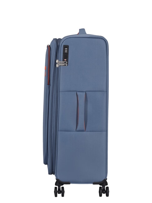 CLOUDRIDER Large, expandable trolley stone blue - Semi-rigid Trolley Cases