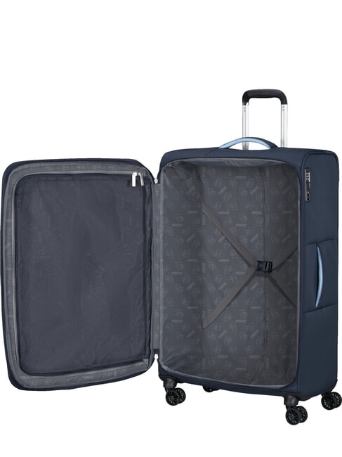 CLOUDRIDER Large, expandable trolley sky navy - Semi-rigid Trolley Cases