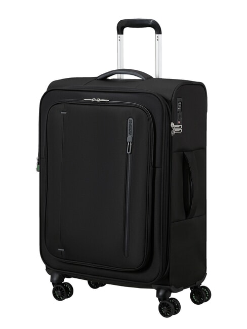 CLOUDRIDER Large Expandable Trolley Jetblack - Semi-rigid Trolley Cases