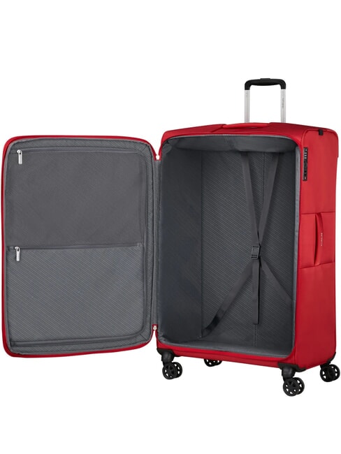 BASE BREEZE Extra Large, Expandable Trolley RED - Semi-rigid Trolley Cases